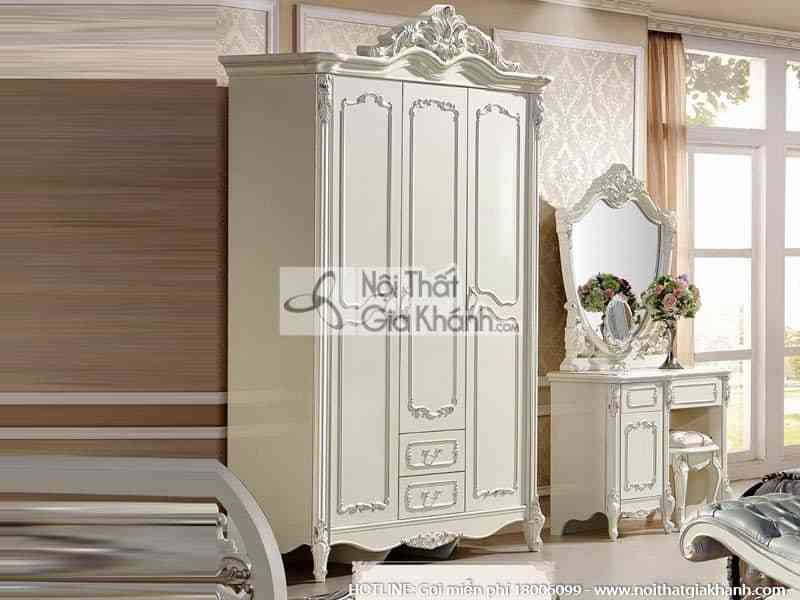 Tủ Quần Áo Gỗ Phong Cách Pháp TU8801H