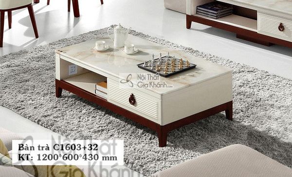 Bàn trà mặt đá 1m2 C1603+32