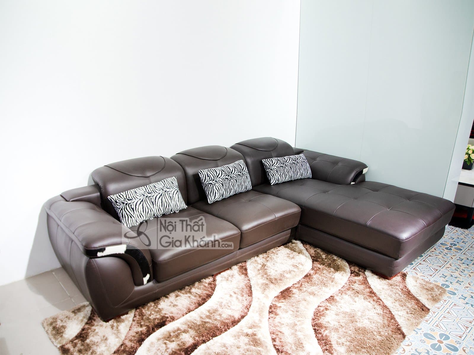 BỘ SOFA 2 BĂNG DA BÒ NHẬP KHẨU CAO CẤP SF919-2B