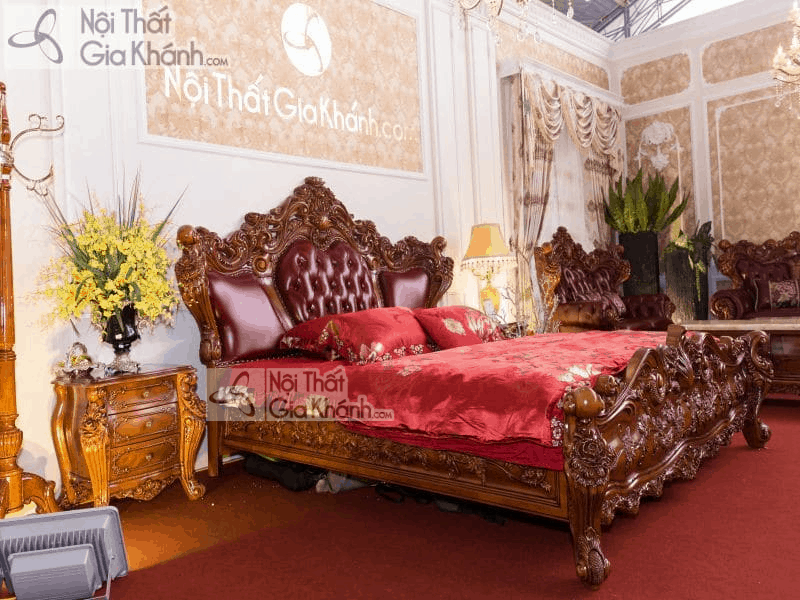 Giường Ngủ Đôi Tân Cổ Điển Cao Cấp Gỗ Sồi Tự Nhiên H8818Al Giường Ngủ Đôi Tân Cổ Điển Cao Cấp Gỗ Sồi Tự Nhiên H8818Al - giuong ngu go tu nhien 8