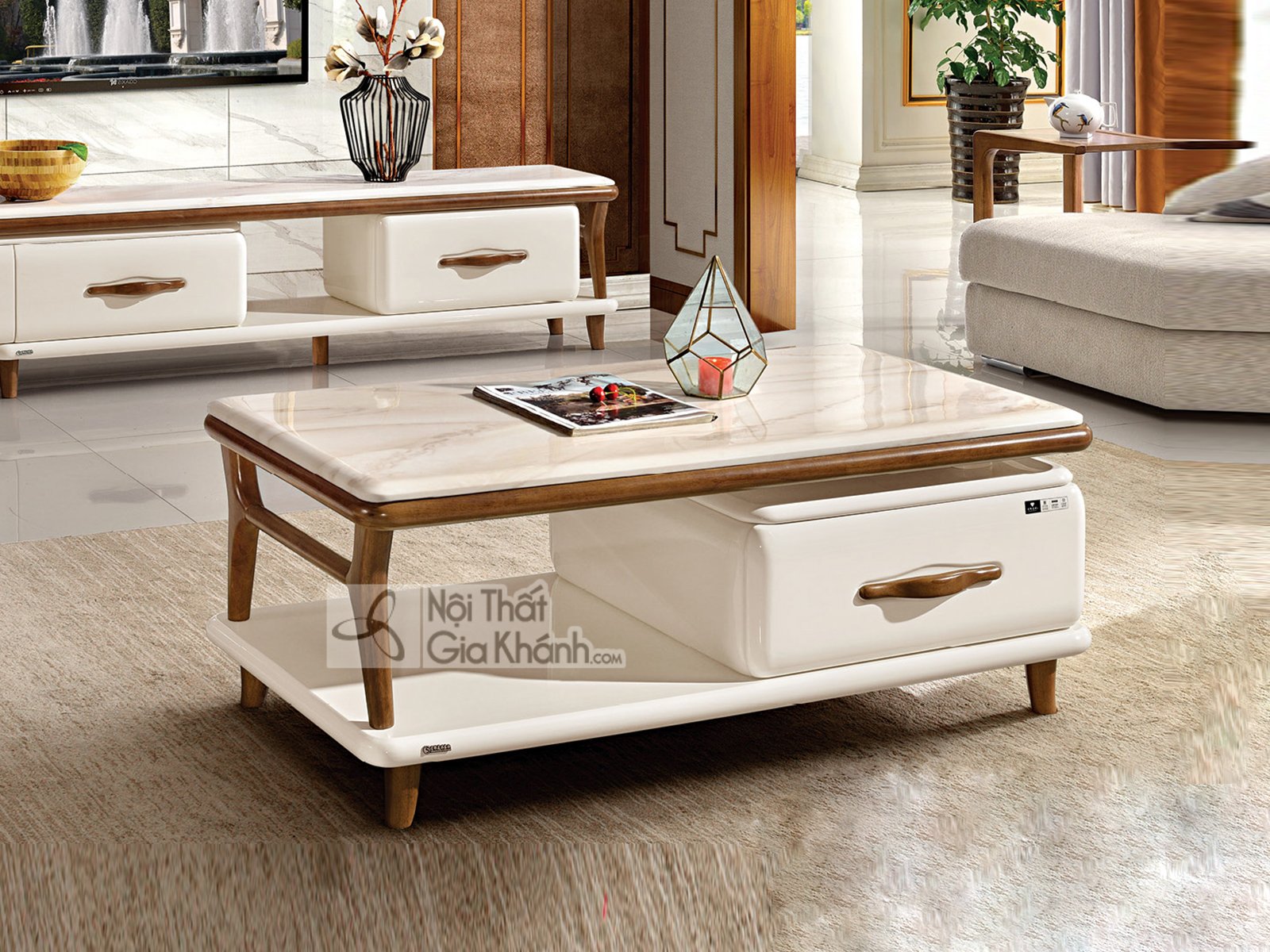Bàn sofa gỗ hiện đại cho phòng khách BT512D-12