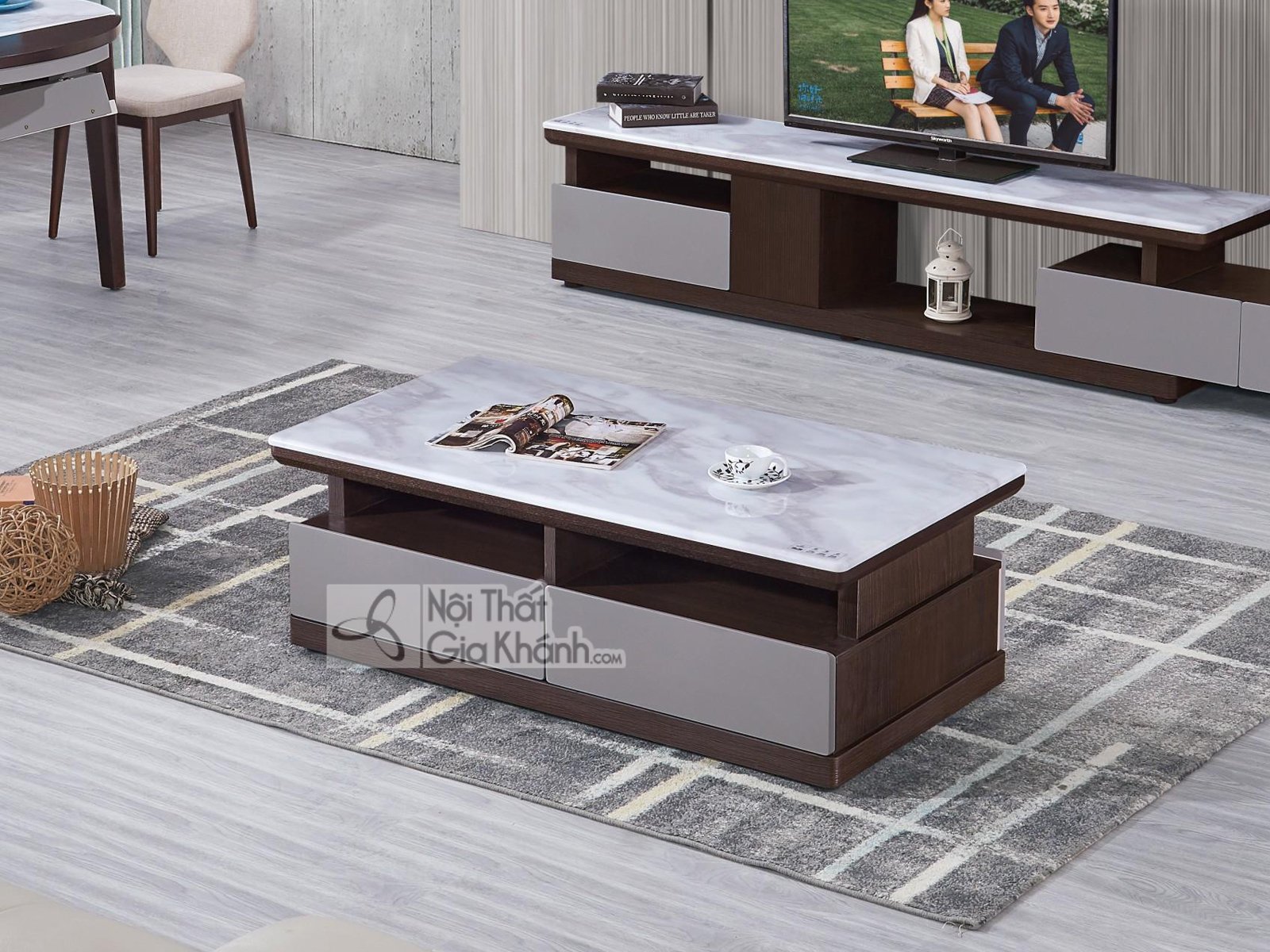 Bàn trà sofa phong cách hiện đại BT5903-2D-128