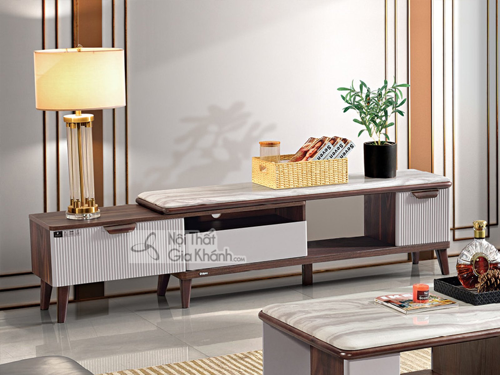 Kệ ti vi đẹp nhập khẩu nội thất phòng khách KT721D