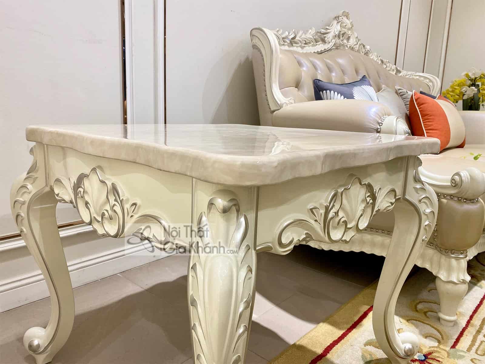 Bàn trà Sofa mặt đá trắng nhập khẩu BG8801HD
