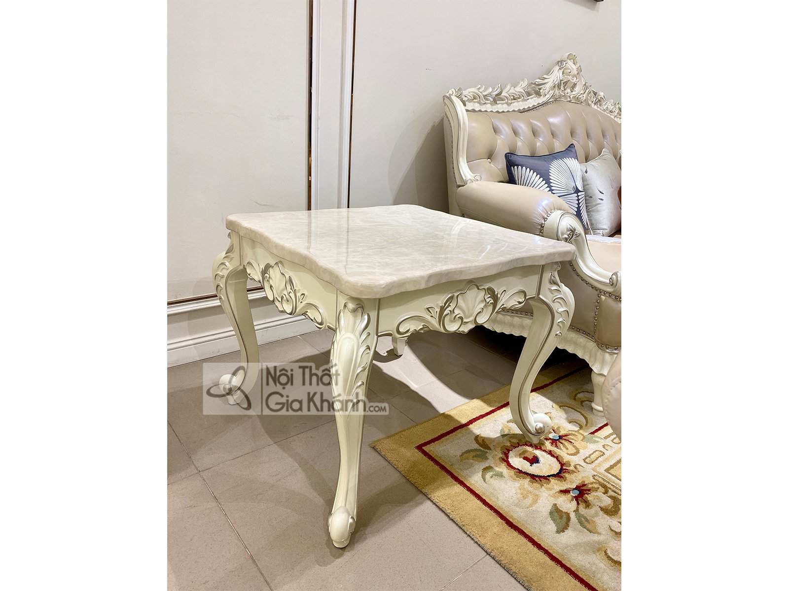 Bàn trà Sofa mặt đá trắng nhập khẩu BG8801HD