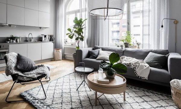 Bàn trà hình oval bầu dục