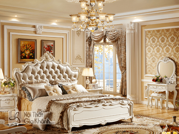bộ nội thất phòng ngủ tân cổ điển sang trọng