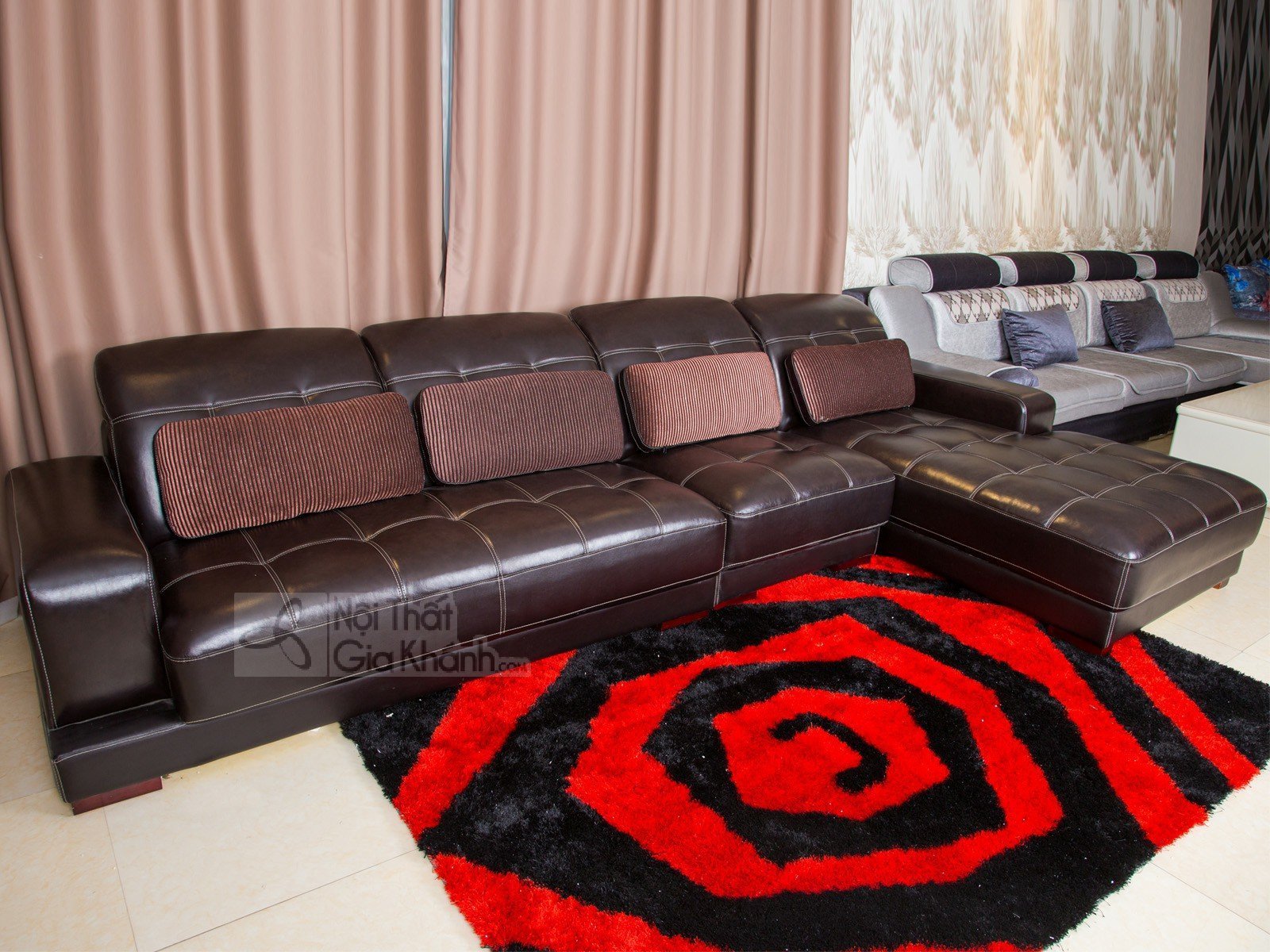 SOFA DA 3 BĂNG GÓC CHỮ L TRÁI NÂU CAFE 6802SF SOFA DA 3 BĂNG GÓC CHỮ L TRÁI NÂU CAFE 6802SF - 6802SF 3