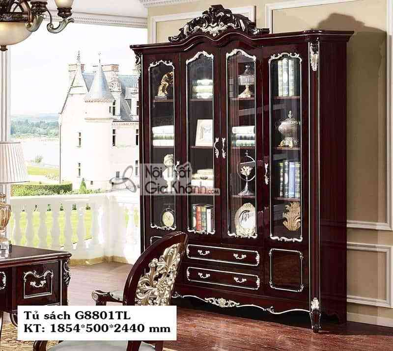 Top 5 tủ sách tân cổ điển đẹp - Tu sach 8801TL