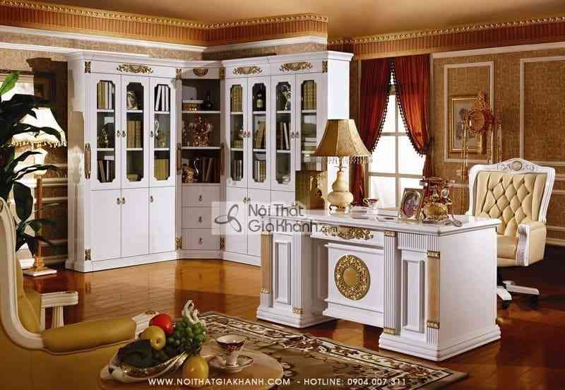 Top 5 tủ sách tân cổ điển đẹp - ban lam viec don gian gia re tai ha noi 4