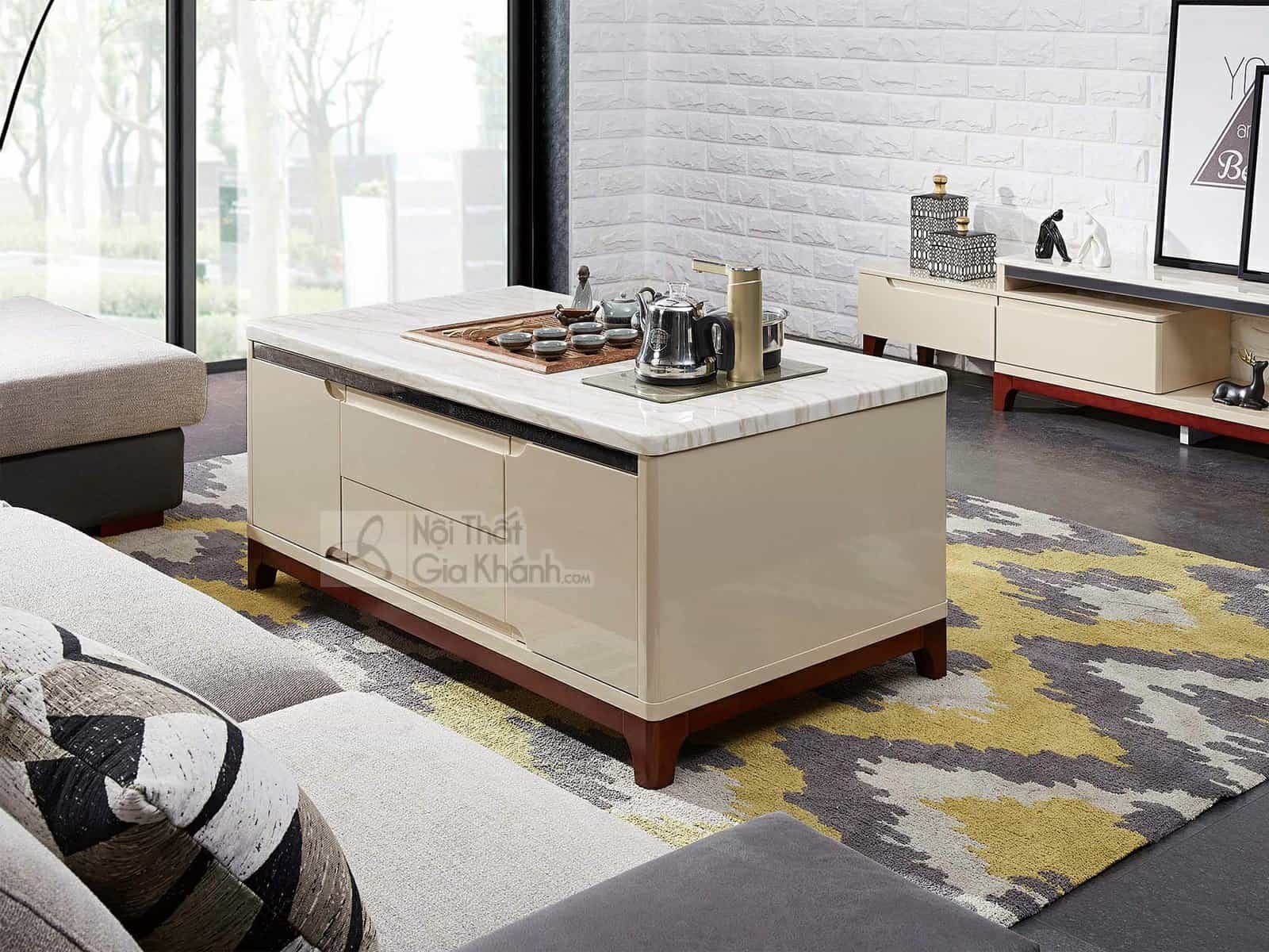 Bàn Trà (Bàn Sofa) Phòng Khách Mặt Đá Hiện Đại Cao Cấp BT801-1D-135