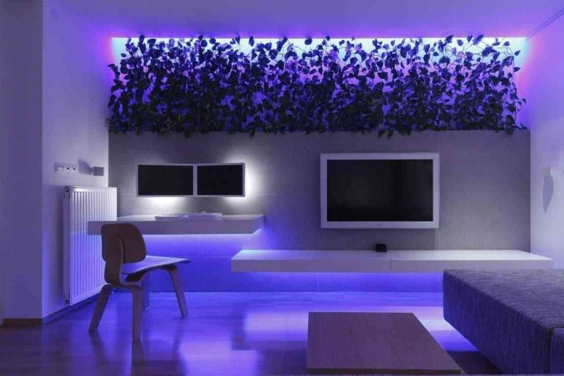 30 MẪU THIẾT KẾ PHÒNG KHÁCH ĐẸP 30 MẪU THIẾT KẾ PHÒNG KHÁCH ĐẸP - showroom noi that nhap khau Blue lighting 800x533