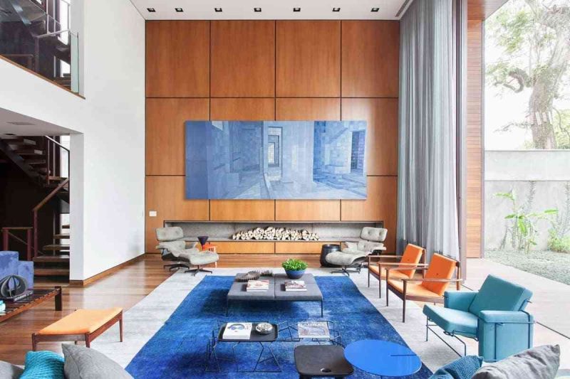 30 MẪU THIẾT KẾ PHÒNG KHÁCH ĐẸP 30 MẪU THIẾT KẾ PHÒNG KHÁCH ĐẸP - showroom noi that nhap khau Blue rug 800x533
