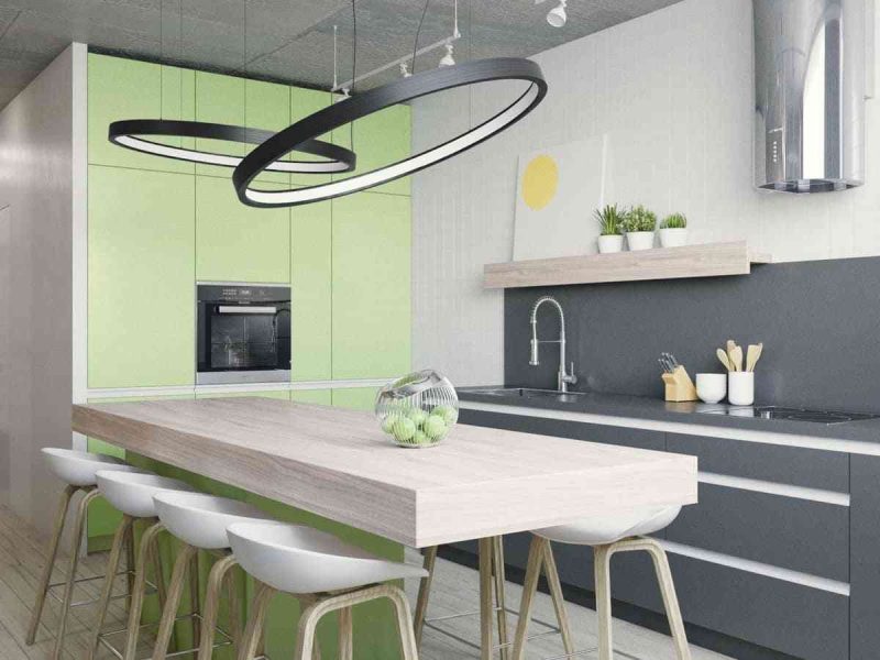 33 MẪU THIẾT KẾ NỘI THẤT PHÒNG BẾP 33 MẪU THIẾT KẾ NỘI THẤT PHÒNG BẾP - showroom noi that nhap khau Green apple kitchen decor 800x600