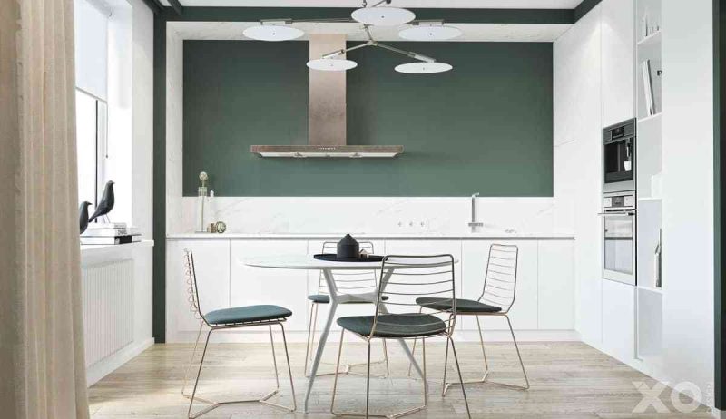 33 MẪU THIẾT KẾ NỘI THẤT PHÒNG BẾP 33 MẪU THIẾT KẾ NỘI THẤT PHÒNG BẾP - showroom noi that nhap khau Sage green kitchen decor 800x462