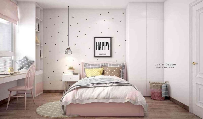 40 thiết kế nội thất trẻ em màu hồng 40 thiết kế nội thất trẻ em màu hồng - showroom noi that nhap khau Small bedroom pendant light 800x472