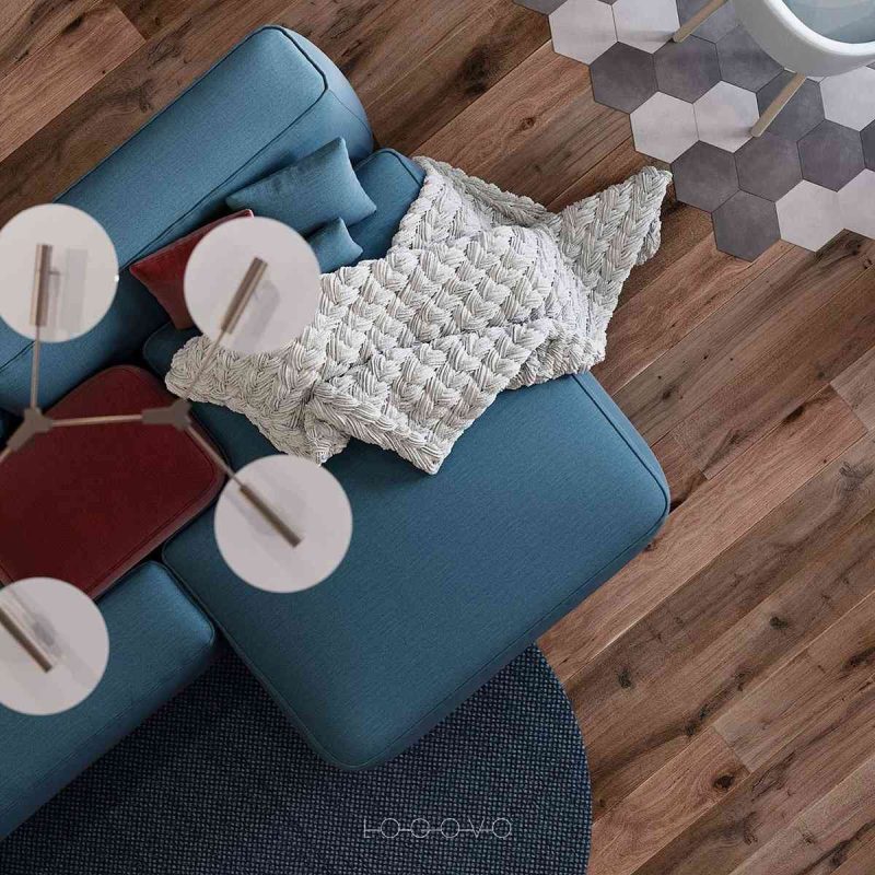 Thiết kế nội thất nhỏ và đẹp Thiết kế nội thất nhỏ và đẹp - showroom noi that nhap khau cream white chunky throw for modern living room with blue couch 800x800