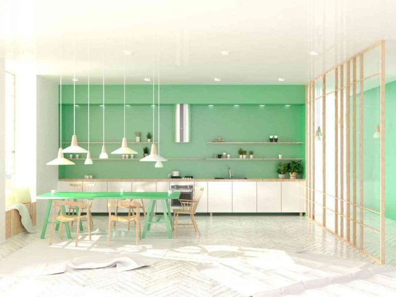 33 MẪU THIẾT KẾ NỘI THẤT PHÒNG BẾP 33 MẪU THIẾT KẾ NỘI THẤT PHÒNG BẾP - showroom noi that nhap khau green kitchen table 800x600