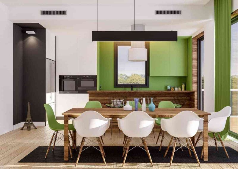 33 MẪU THIẾT KẾ NỘI THẤT PHÒNG BẾP 33 MẪU THIẾT KẾ NỘI THẤT PHÒNG BẾP - showroom noi that nhap khau lime green kitchen rug 800x566