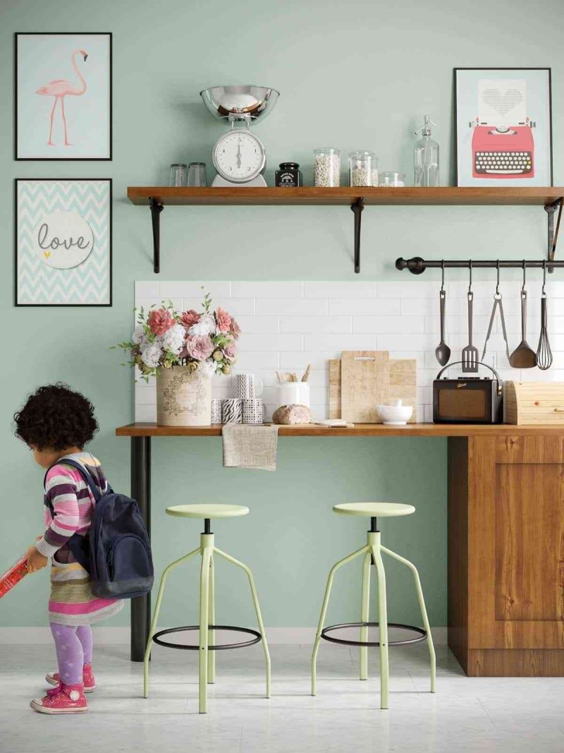 33 MẪU THIẾT KẾ NỘI THẤT PHÒNG BẾP 33 MẪU THIẾT KẾ NỘI THẤT PHÒNG BẾP - showroom noi that nhap khau mint green kitchen accessories 800x1067