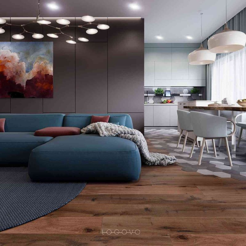 Thiết kế nội thất nhỏ và đẹp Thiết kế nội thất nhỏ và đẹp - showroom noi that nhap khau unique open concept living room dining room with wood floors and hexagonal tiles 800x800