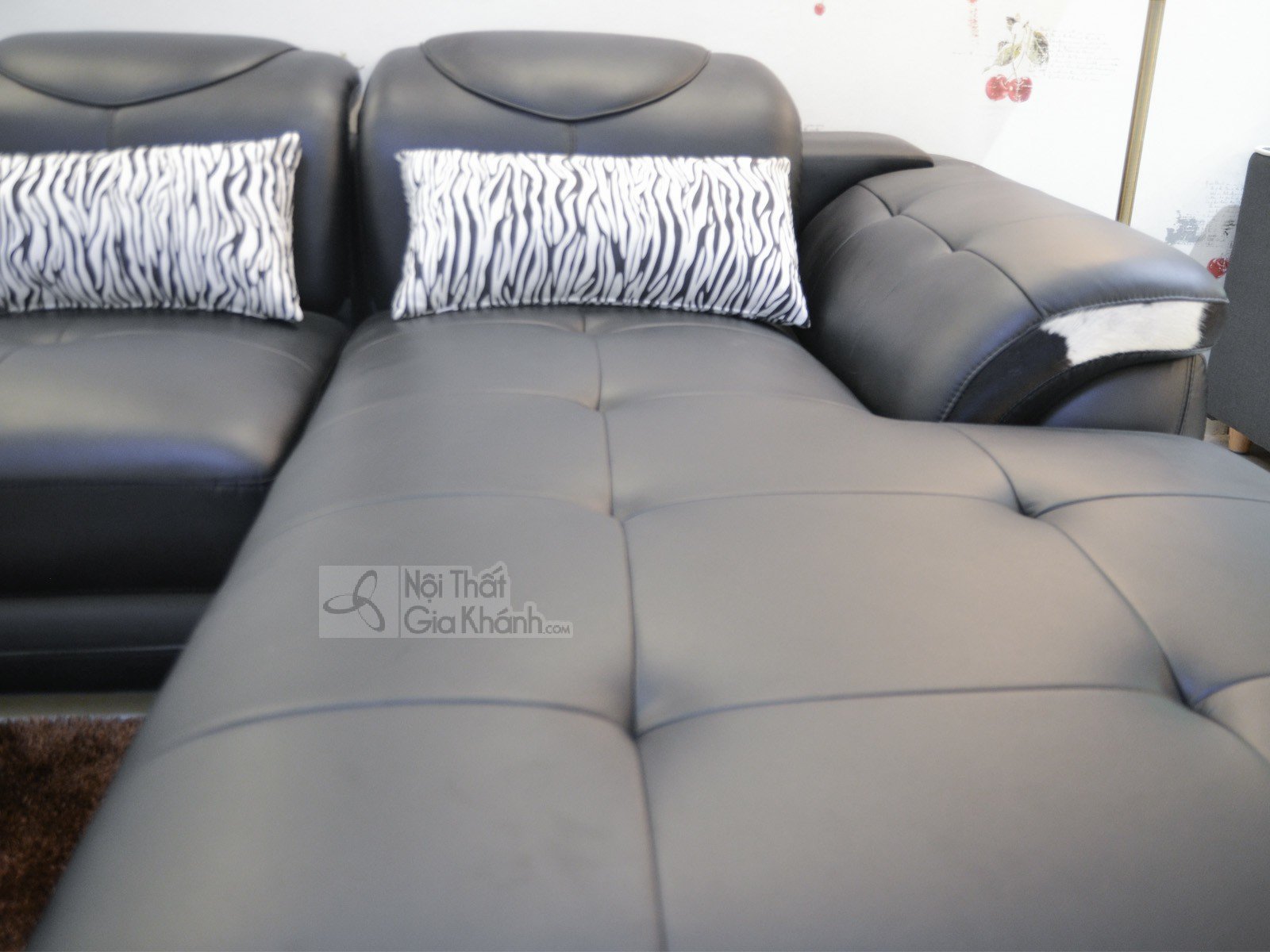 Sofa da phòng khách 2 băng góc phải SP0919-2-C1 sofa da màu đen 919D 4 - Sofa da phòng khách 2 băng góc phải SP0919-2-C1